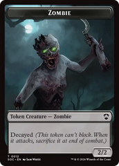 Snake // Zombie Double-Sided Token [Secrets of Strixhaven Commander Tokens] | Jack's On Queen