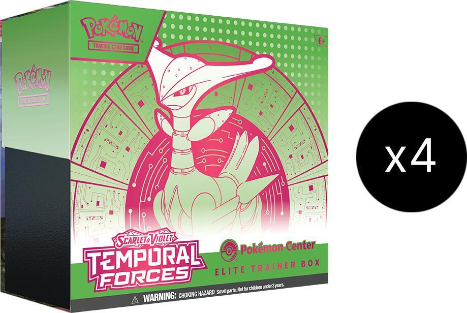 Scarlet & Violet: Temporal Forces - Elite Trainer Box Case (Iron Leaves) (Pokemon Center Exclusive) | Jack's On Queen