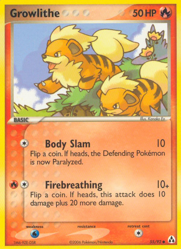 Growlithe (55/92) [EX: Legend Maker] | Jack's On Queen