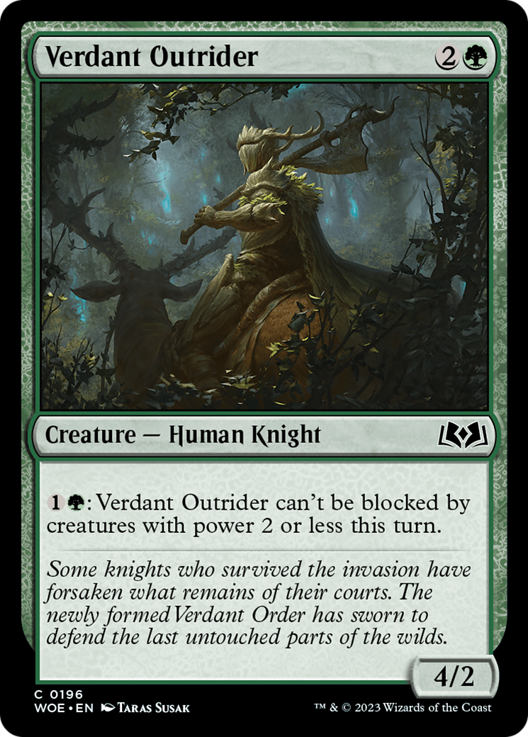 Verdant Outrider [Wilds of Eldraine] | Jack's On Queen