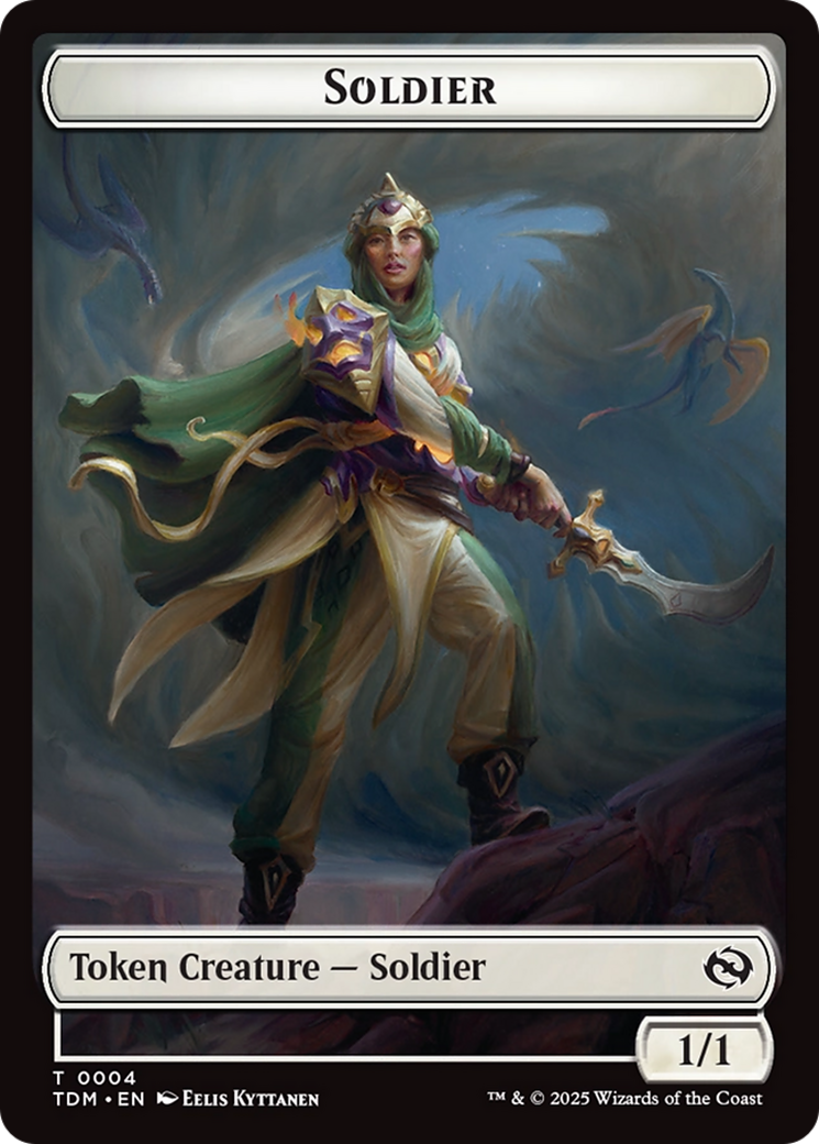 Solider (0004) // Solider (0005) Double-Sided Token [Tarkir: Dragonstorm Tokens] | Jack's On Queen