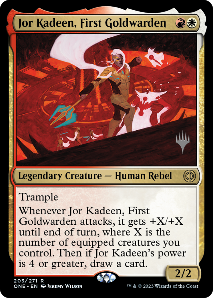 Jor Kadeen, First Goldwarden (Promo Pack) [Phyrexia: All Will Be One Promos] | Jack's On Queen