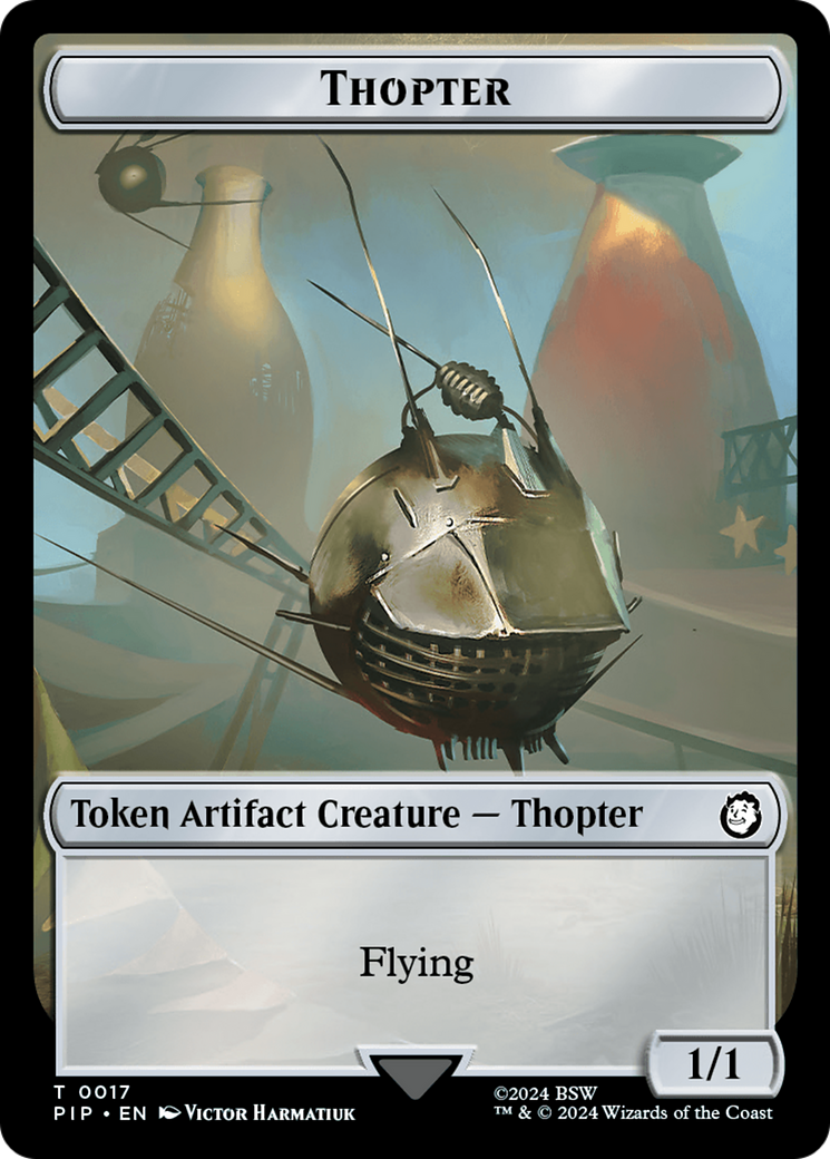 Food (0012) // Thopter Double-Sided Token [Fallout Tokens] | Jack's On Queen