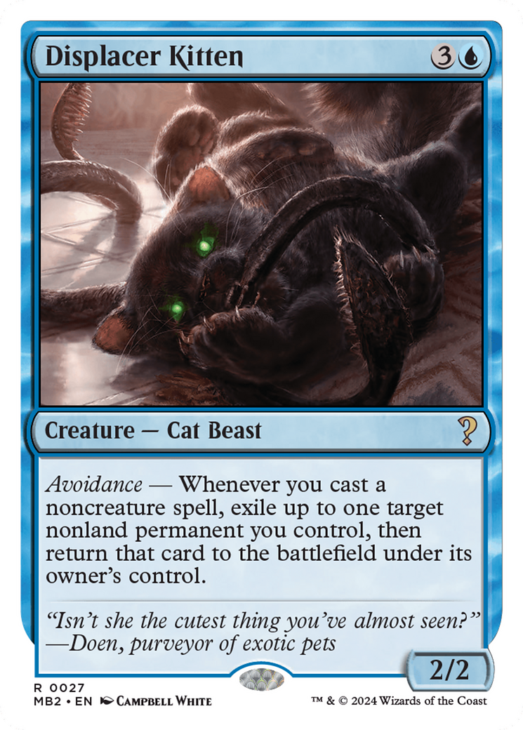 Displacer Kitten (White Border) [Mystery Booster 2] | Jack's On Queen