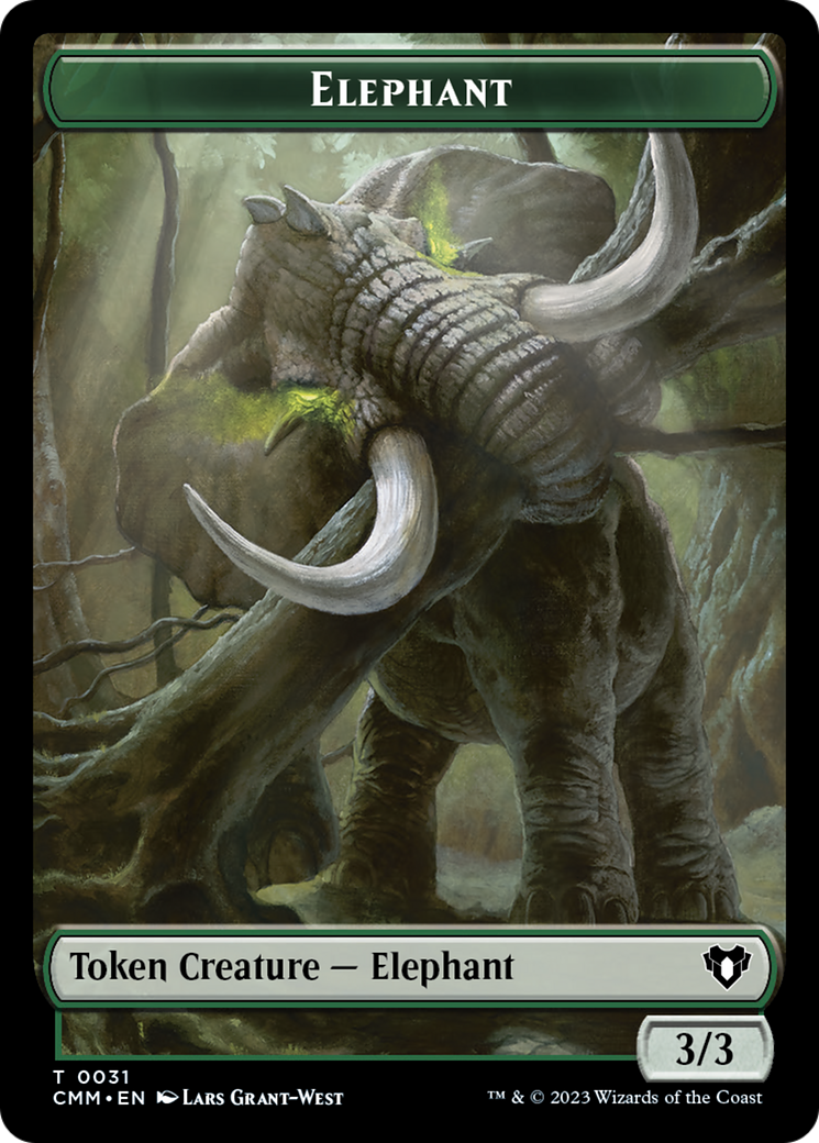 Elephant Token [Commander Masters Tokens] | Jack's On Queen