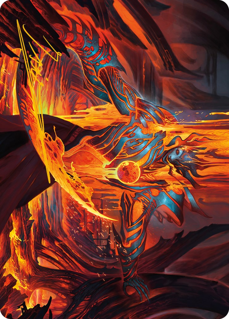 Free From Flesh Art Card (Gold-Stamped Signature) [Phyrexia: All Will Be One Art Series] | Jack's On Queen