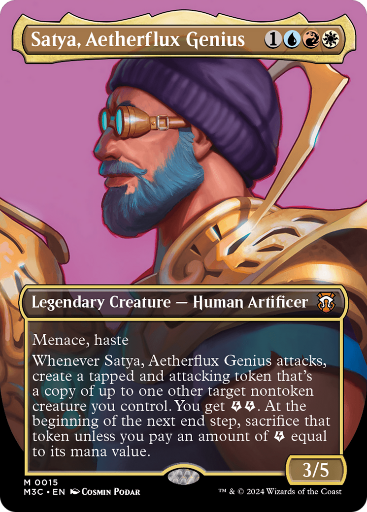 Satya, Aetherflux Genius (Borderless) [Modern Horizons 3 Commander] | Jack's On Queen