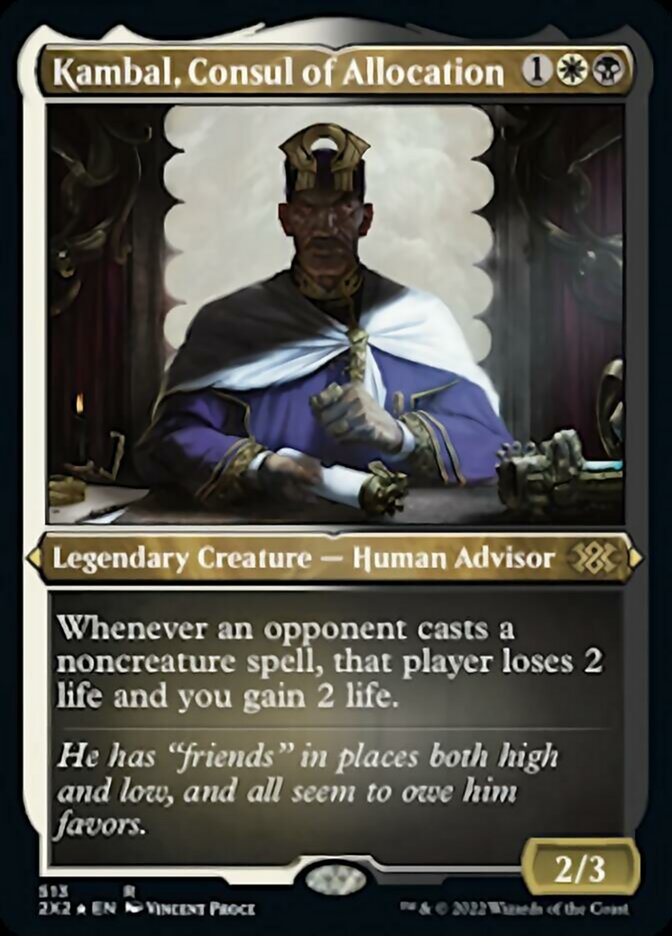 Kambal, Consul of Allocation (Foil Etched) [Double Masters 2022] | Jack's On Queen