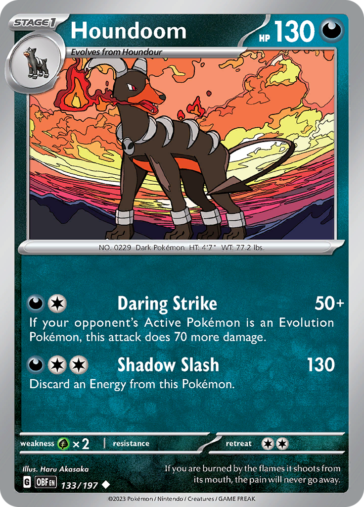 Houndoom (133/197) [Scarlet & Violet: Obsidian Flames] | Jack's On Queen