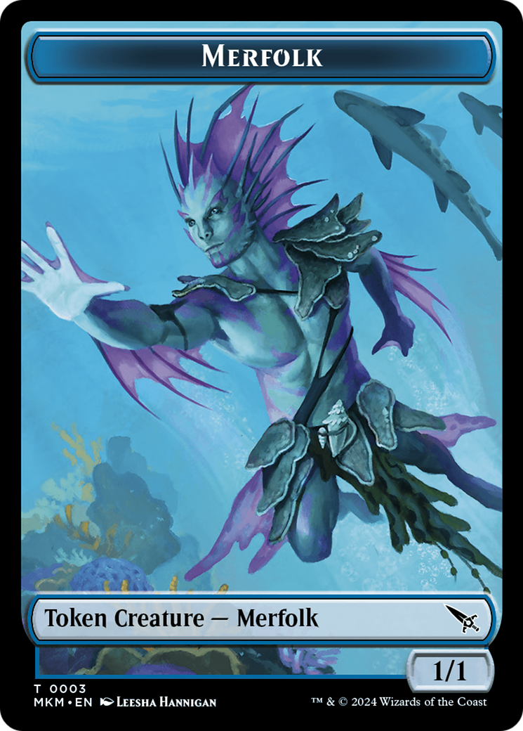 Thopter (0020) // Merfolk Double-Sided Token [Murders at Karlov Manor Tokens] | Jack's On Queen