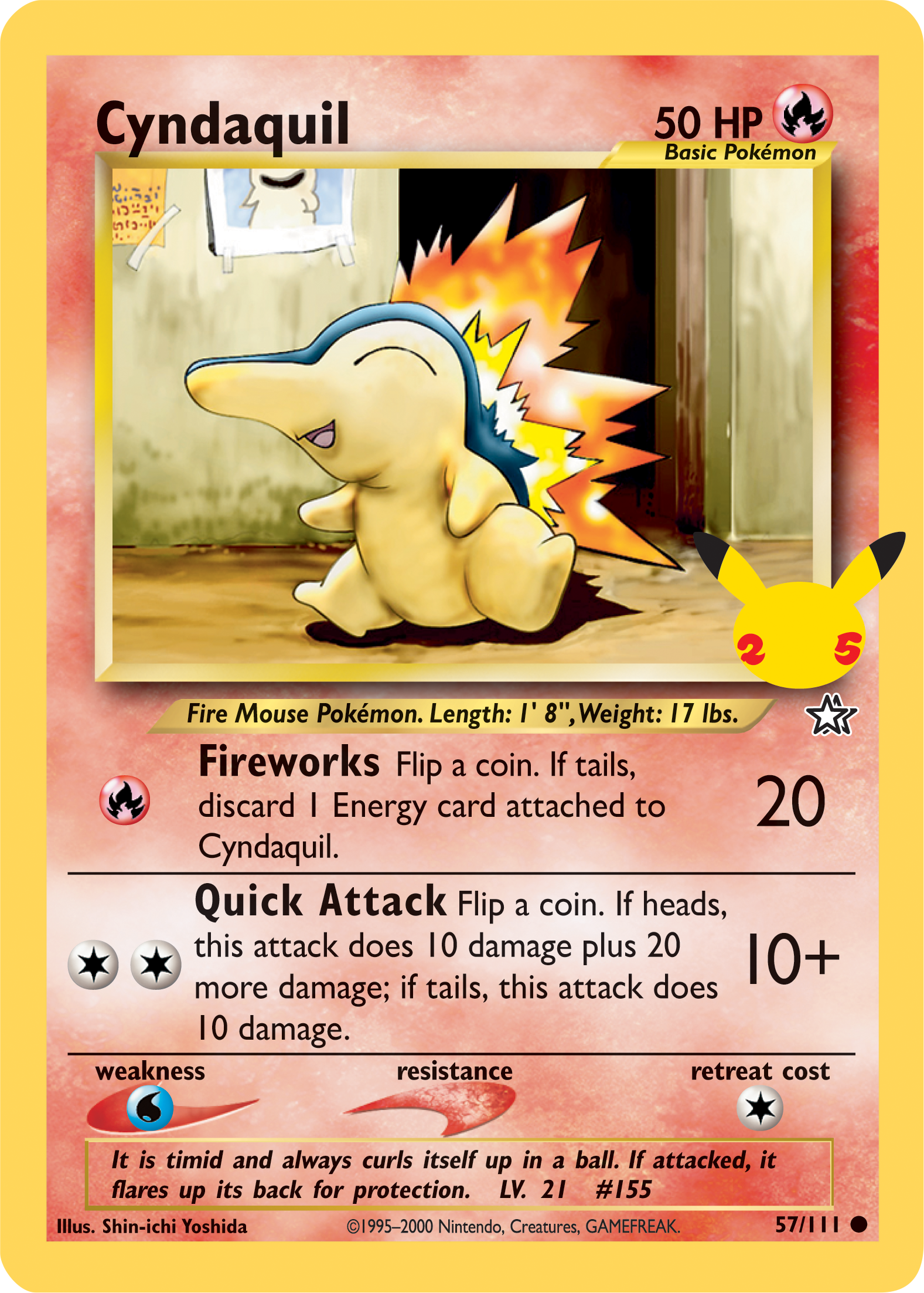 Cyndaquil (57/111) (Jumbo Card) [First Partner Pack] | Jack's On Queen