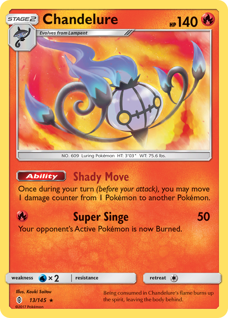 Chandelure (13/145) [Sun & Moon: Guardians Rising] | Jack's On Queen