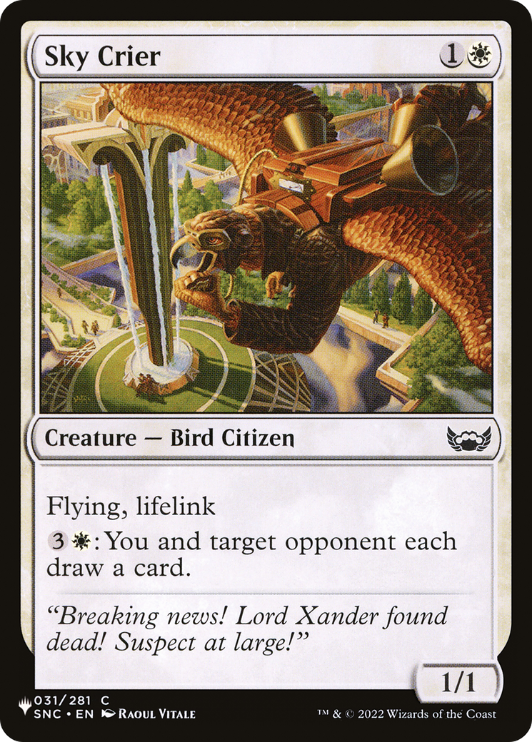 Sky Crier [The List Reprints] | Jack's On Queen