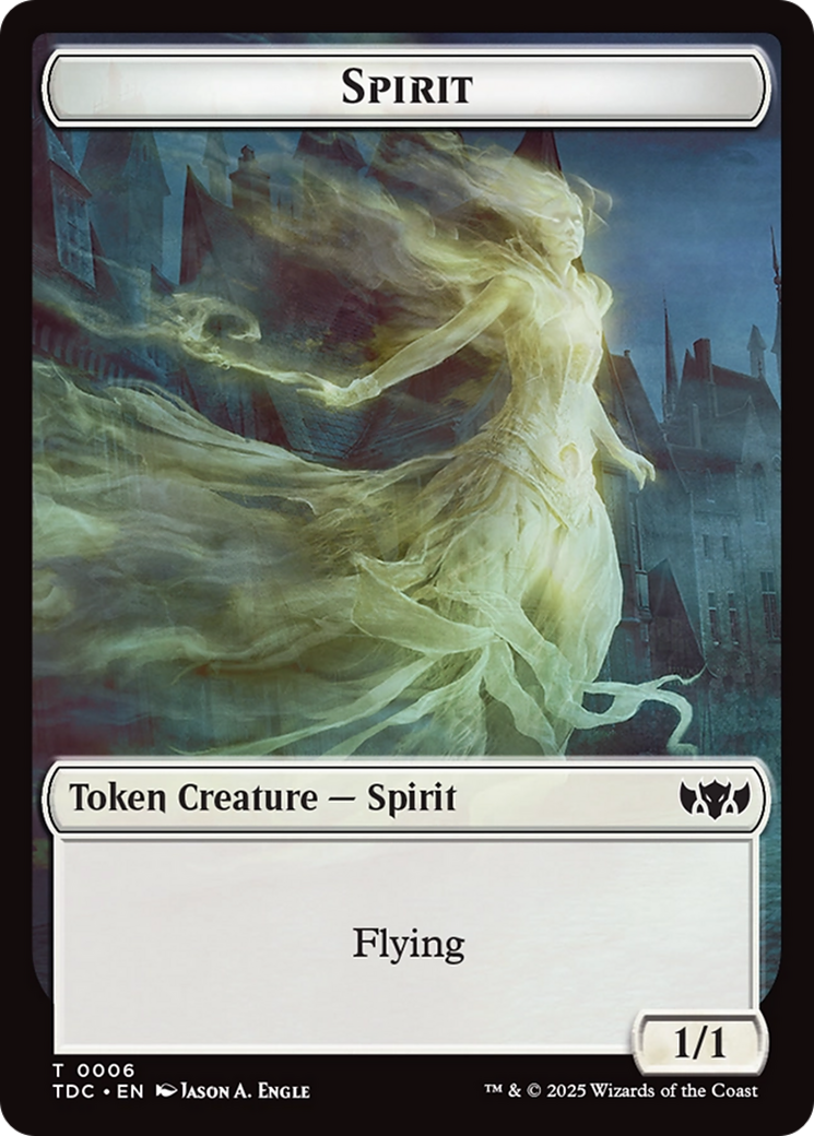 Angel // Spirit Double-Sided Token [Tarkir: Dragonstorm Commander Tokens] | Jack's On Queen