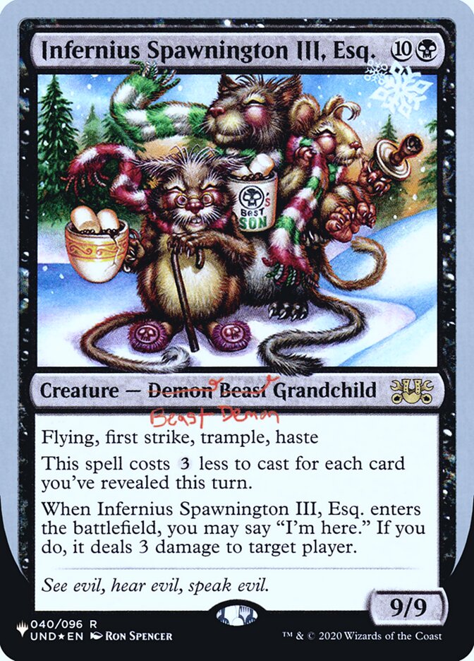 Infernius Spawnington III, Esq. (Unfinity Foil Edition) [The List] | Jack's On Queen