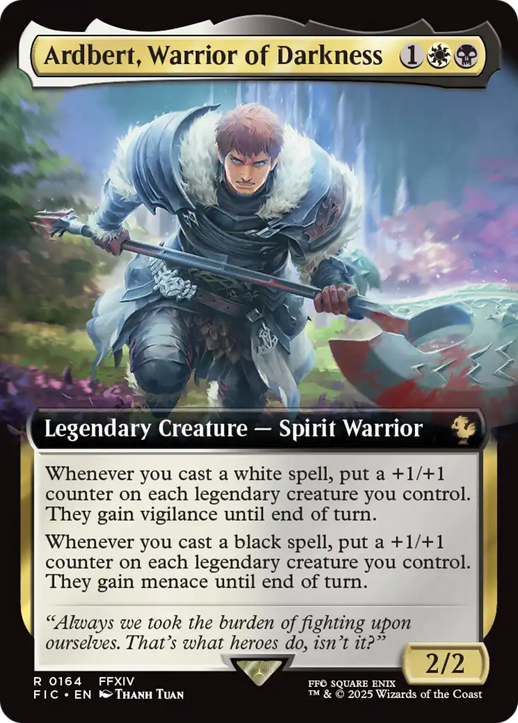 Ardbert, Warrior of Darkness (Extended Art) [FINAL FANTASY Commander] | Jack's On Queen