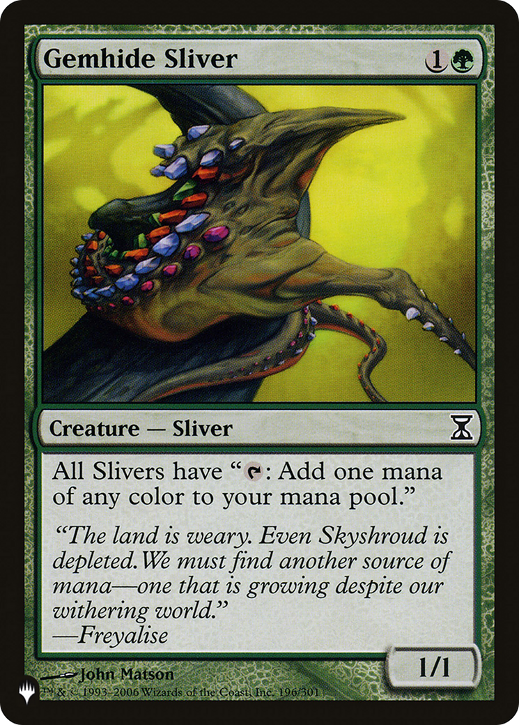 Gemhide Sliver [The List Reprints] | Jack's On Queen