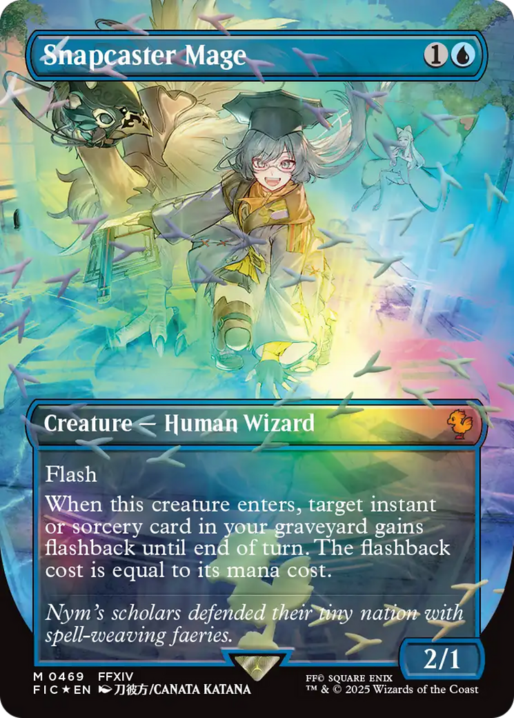 Snapcaster Mage (Borderless) (Chocobo Track Foil) [FINAL FANTASY Commander] | Jack's On Queen