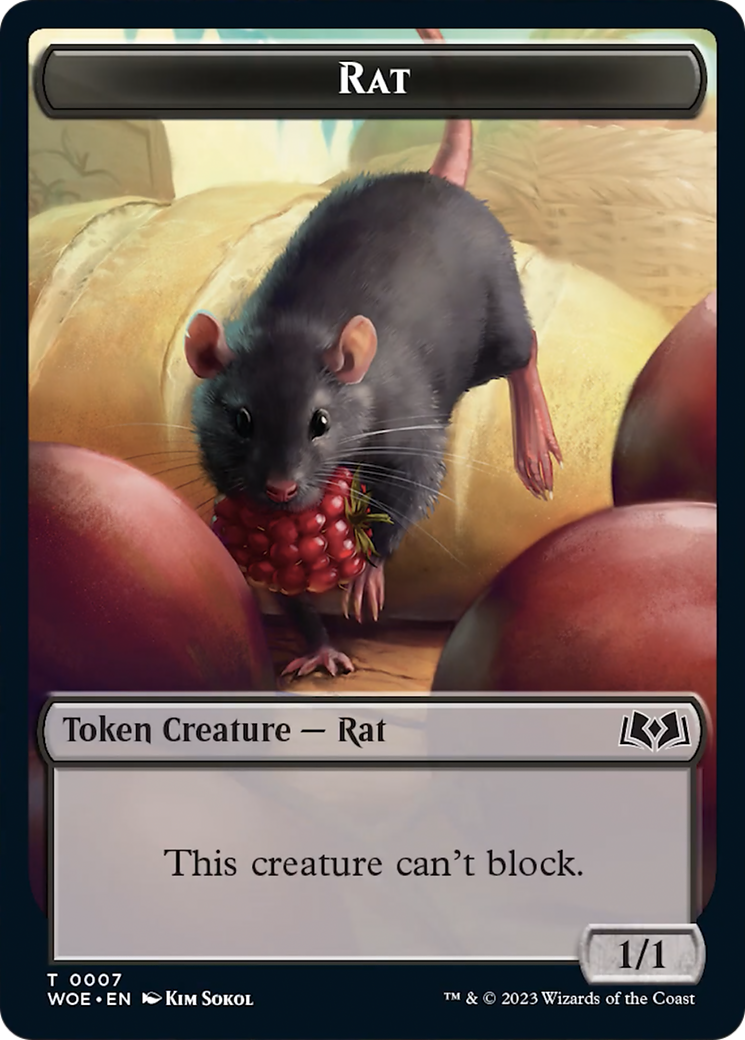 Rat Token [Wilds of Eldraine Tokens] | Jack's On Queen