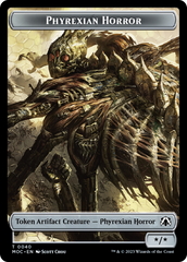 Phyrexian Golem // Phyrexian Horror Double-Sided Token [March of the Machine Commander Tokens] | Jack's On Queen