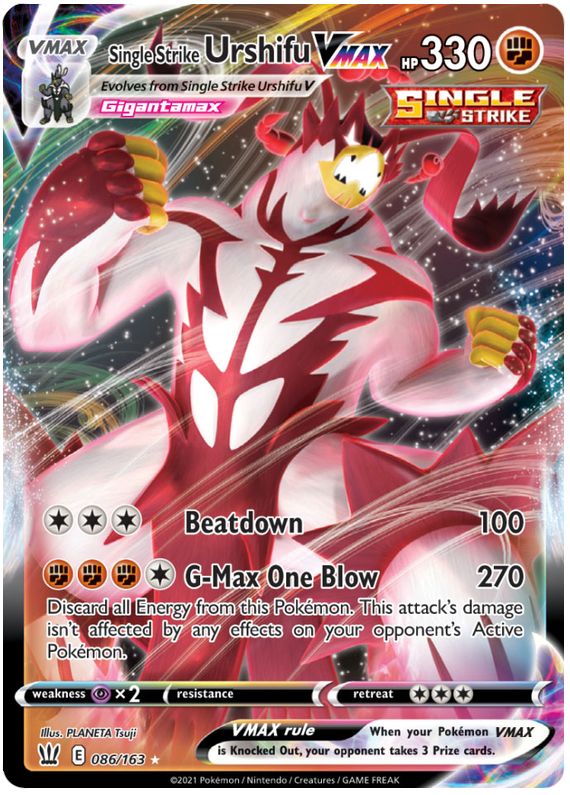 Single Strike Urshifu VMAX (086/163) (Jumbo Card) [Sword & Shield: Battle Styles] | Jack's On Queen