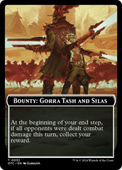 Bounty: Gorra Tash and Silas // Bounty Rules Double-Sided Token [Outlaws of Thunder Junction Commander Tokens] | Jack's On Queen