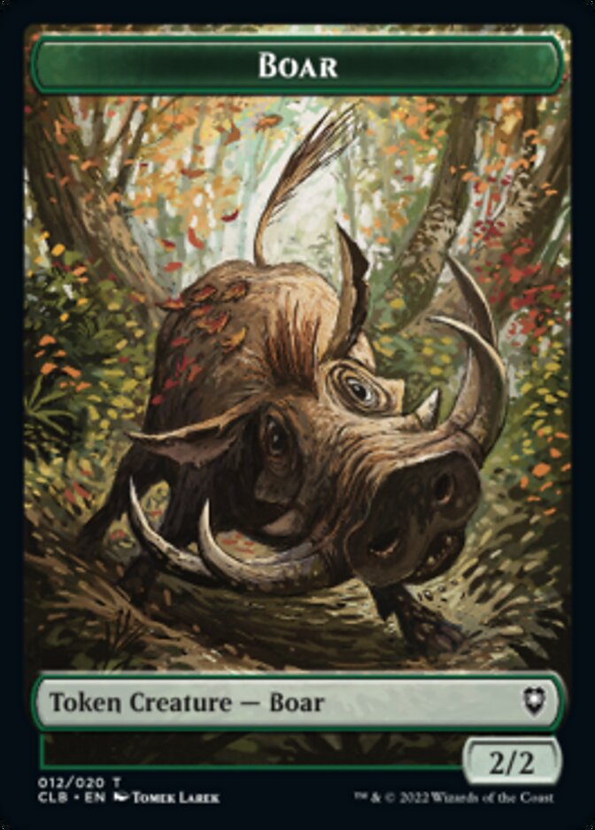 Treasure // Boar Double-Sided Token [Commander Legends: Battle for Baldur's Gate Tokens] | Jack's On Queen