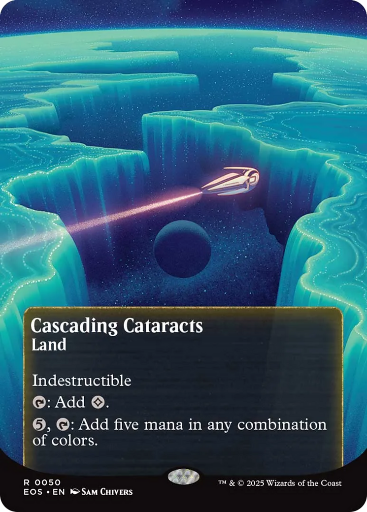 Cascading Cataracts Art Card (50/54) [Edge of Eternities Art Series] | Jack's On Queen