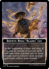 Bounty: Rissa "Blades" Lee // Bounty Rules Double-Sided Token [Outlaws of Thunder Junction Commander Tokens] | Jack's On Queen