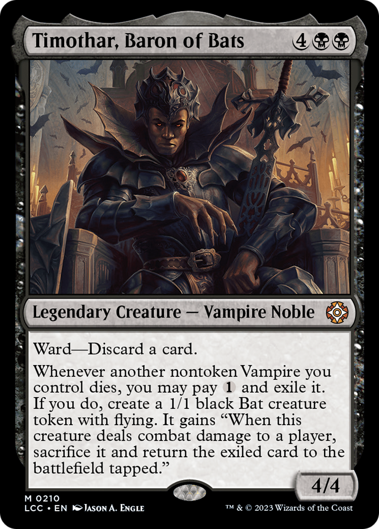 Timothar, Baron of Bats [The Lost Caverns of Ixalan Commander] | Jack's On Queen