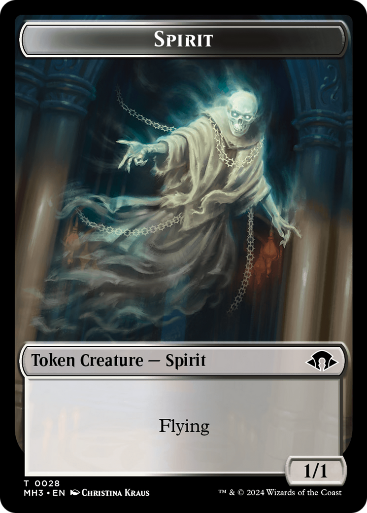 Eldrazi Spawn // Spirit (0028) Double-Sided Token [Modern Horizons 3 Tokens] | Jack's On Queen