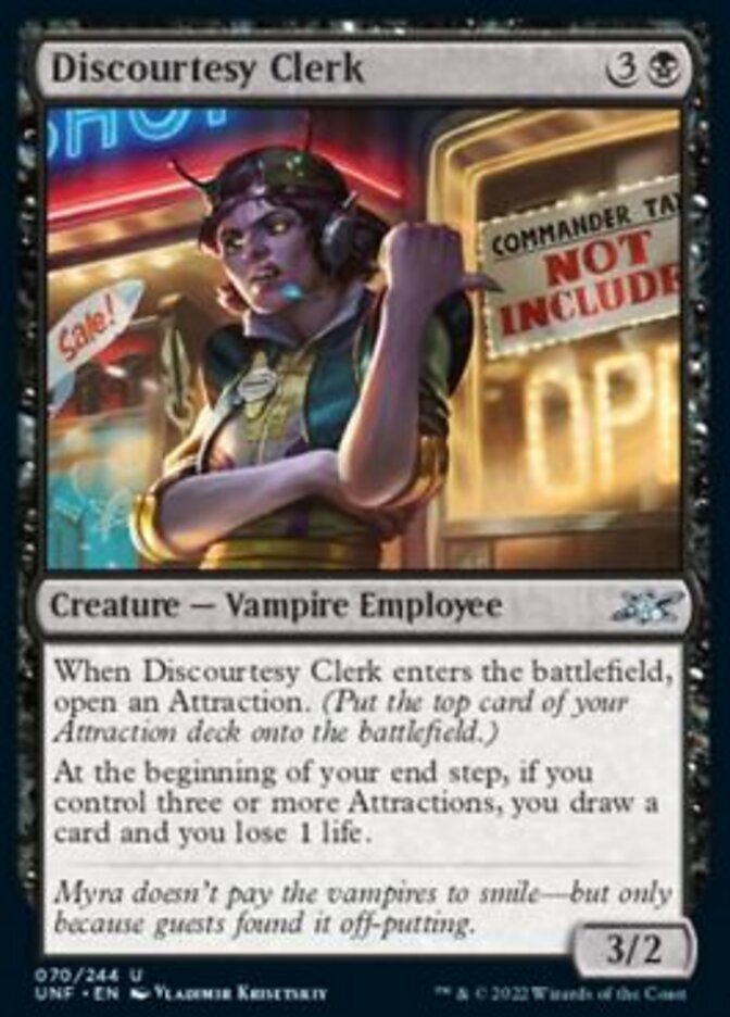 Discourtesy Clerk [Unfinity] | Jack's On Queen