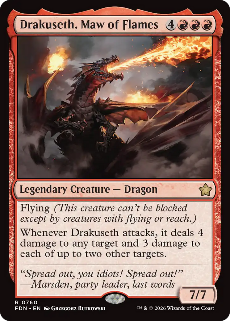 Drakuseth, Maw of Flames (0760) [Foundations] | Jack's On Queen