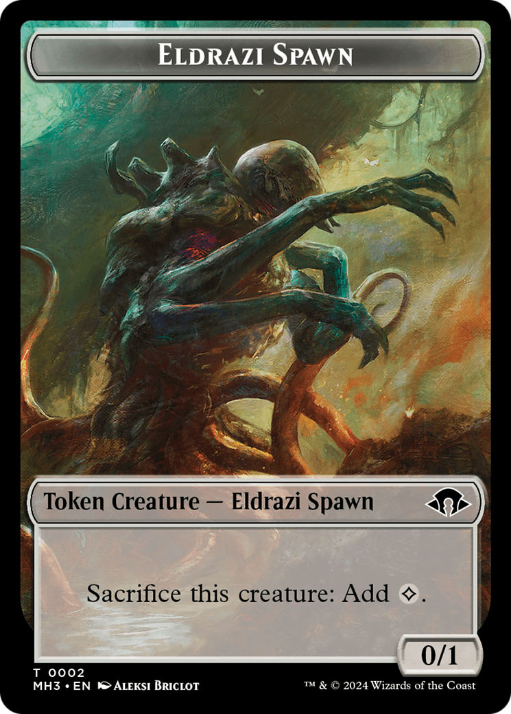 Eldrazi Spawn // Plant Double-Sided Token [Modern Horizons 3 Tokens] | Jack's On Queen