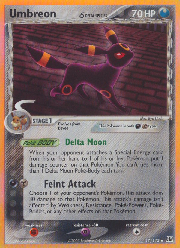 Umbreon (17/113) (Delta Species) [EX: Delta Species] | Jack's On Queen