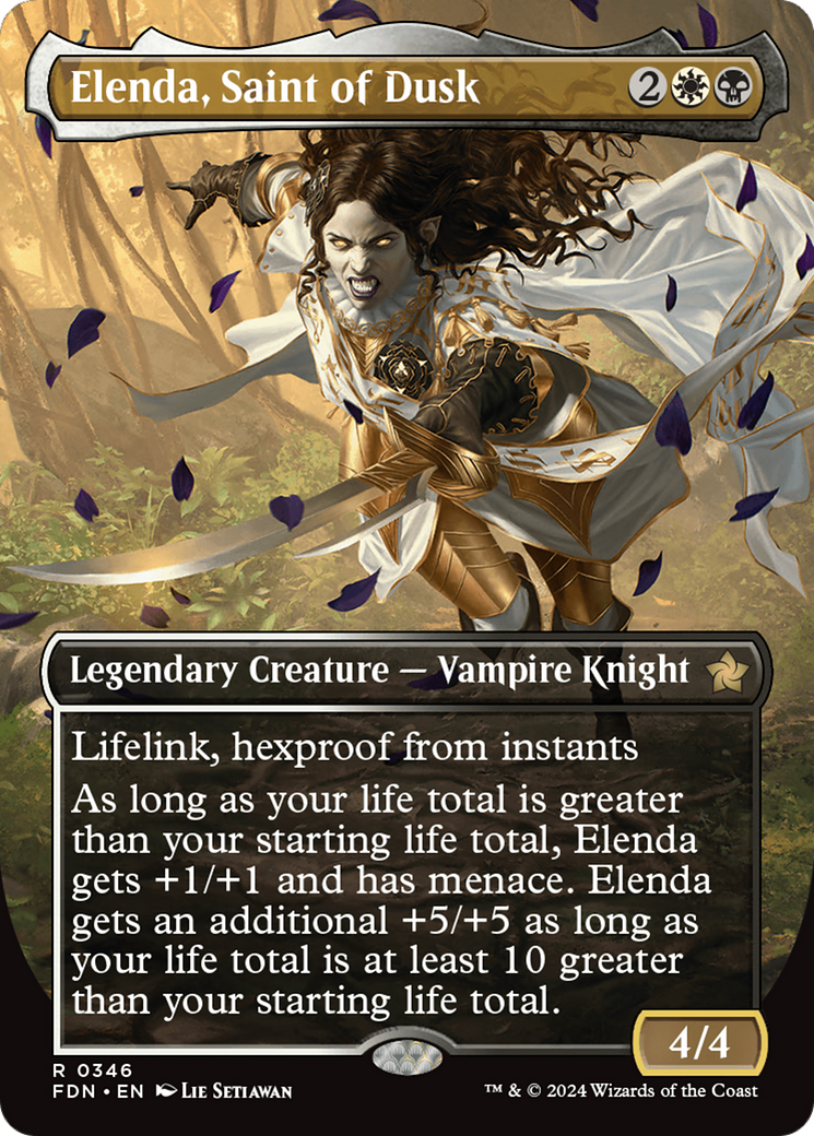 Elenda, Saint of Dusk (Borderless) [Foundations] | Jack's On Queen