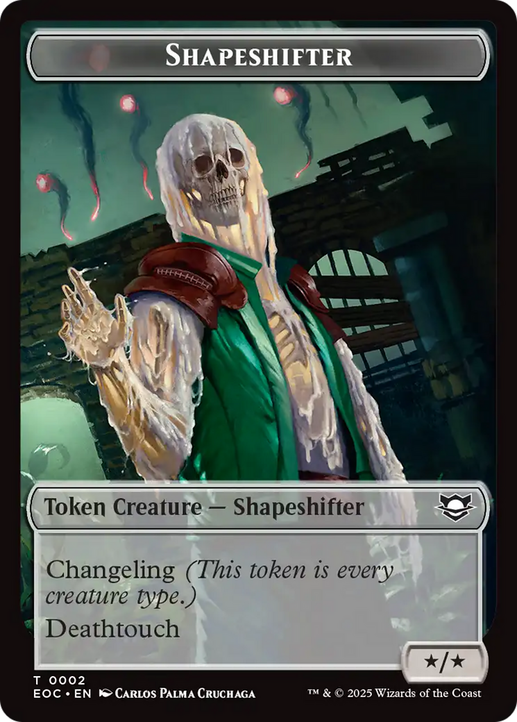 Shapeshifter // Golem (0013) Double-Sided Token [Edge of Eternities Commander Tokens] | Jack's On Queen