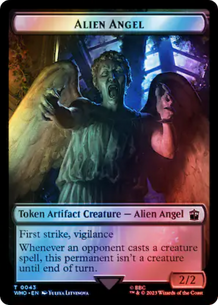 Alien Angel // Food (0059) Double-Sided Token (Surge Foil) [Doctor Who Tokens] | Jack's On Queen