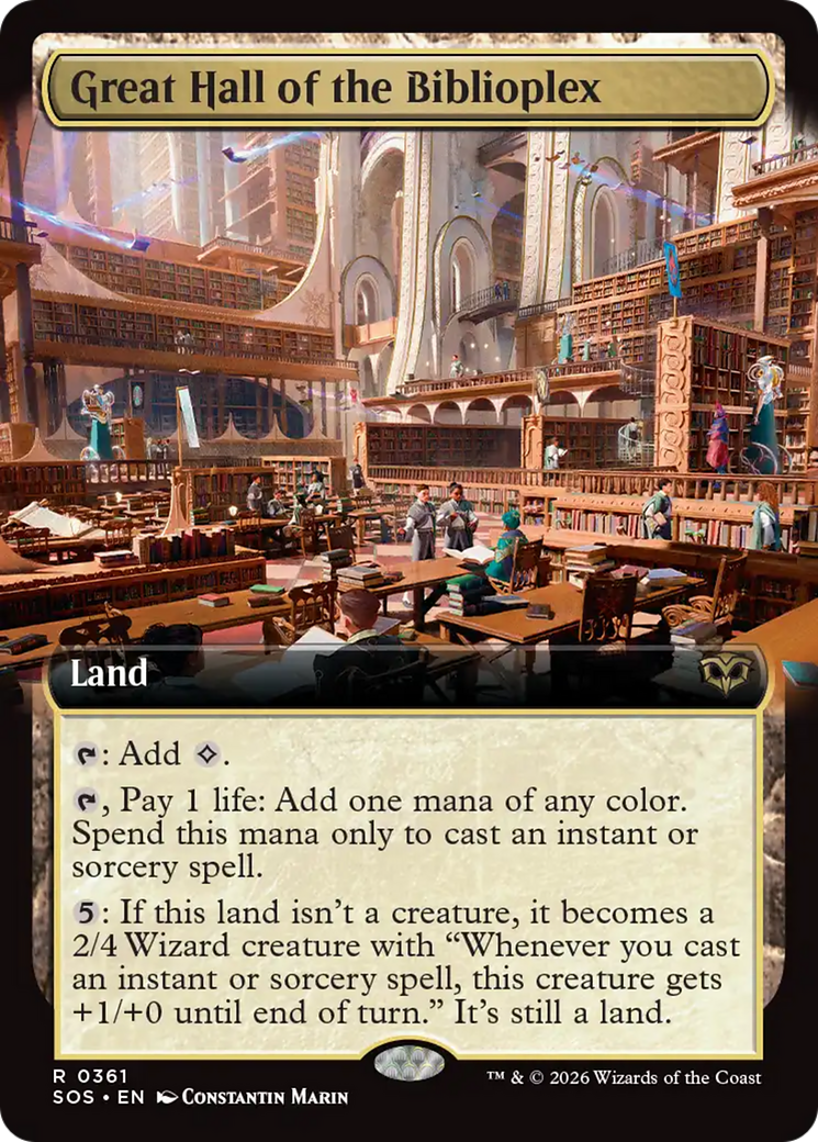 Great Hall of the Biblioplex (Extended Art) [Secrets of Strixhaven] | Jack's On Queen