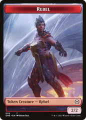 Rebel // The Hollow Sentinel Double-Sided Token [Phyrexia: All Will Be One Tokens] | Jack's On Queen