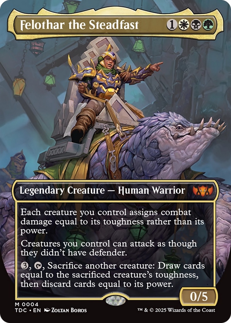 Felothar the Steadfast (Borderless) [Tarkir: Dragonstorm Commander] | Jack's On Queen