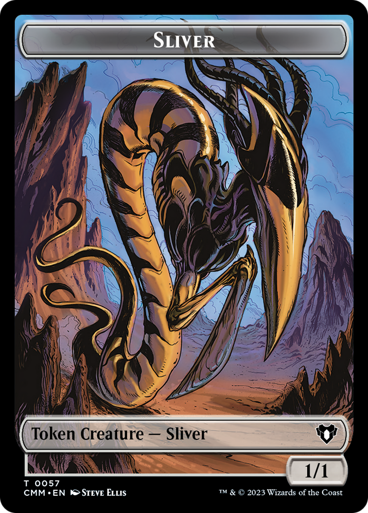 Copy (54) // Sliver Double-Sided Token [Commander Masters Tokens] | Jack's On Queen