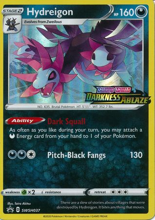 Hydreigon (SWSH037) (Prerelease Promo) [Sword & Shield: Black Star Promos] | Jack's On Queen