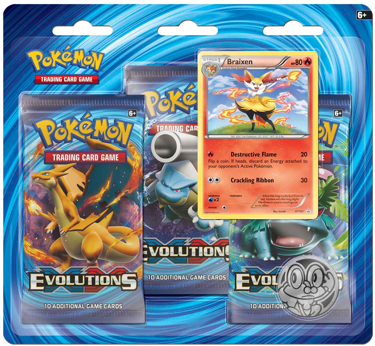 XY: Evolutions - 3-Pack Blister (Braixen) | Jack's On Queen