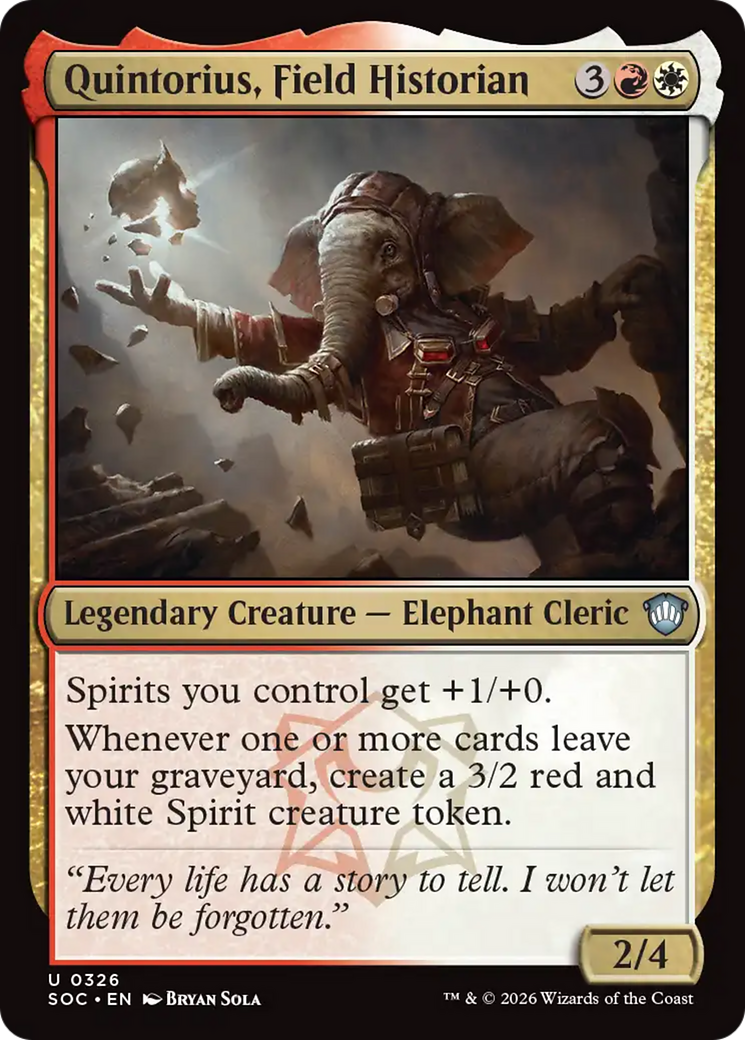 Quintorius, Field Historian [Secrets of Strixhaven Commander] | Jack's On Queen