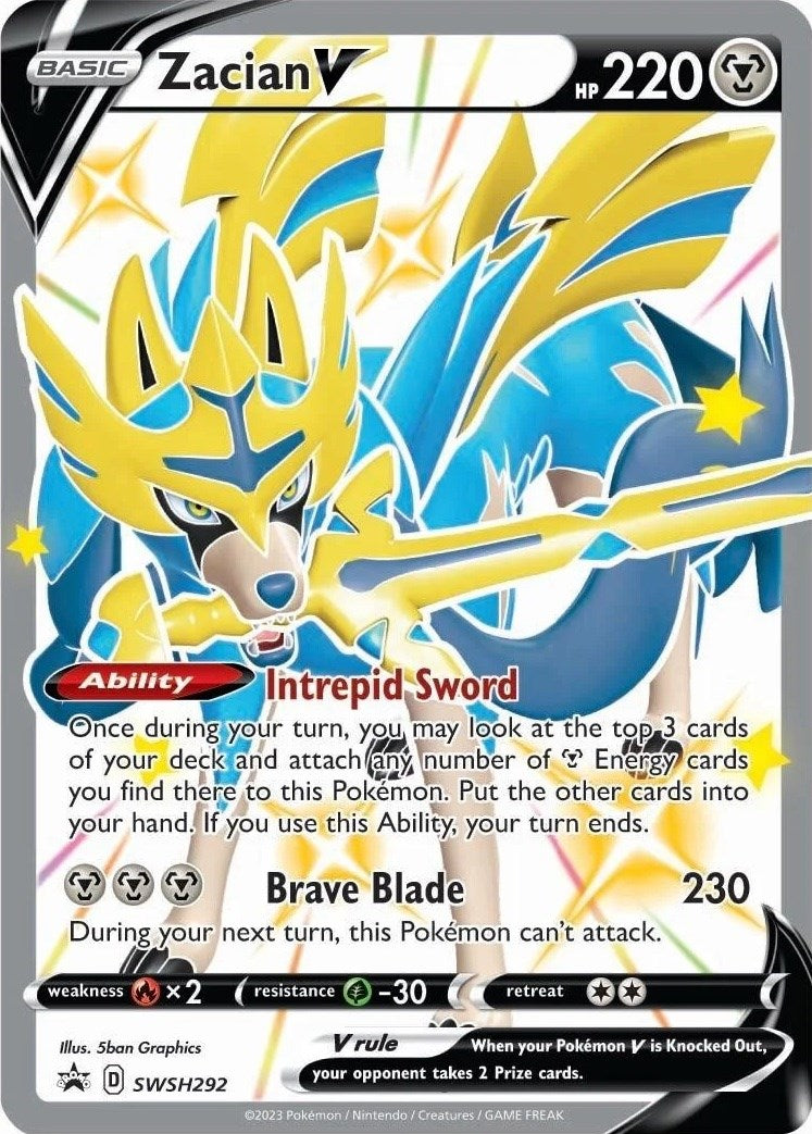 Zacian V (SWSH292) [Sword & Shield: Black Star Promos] | Jack's On Queen