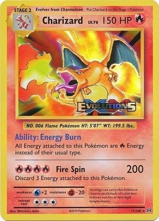 Charizard (11/108) (XY Evolutions Prerelease) [XY: Black Star Promos] | Jack's On Queen