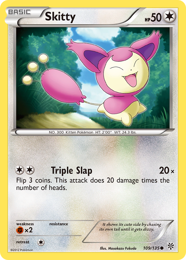 Skitty (109/135) [Black & White: Plasma Storm] | Jack's On Queen
