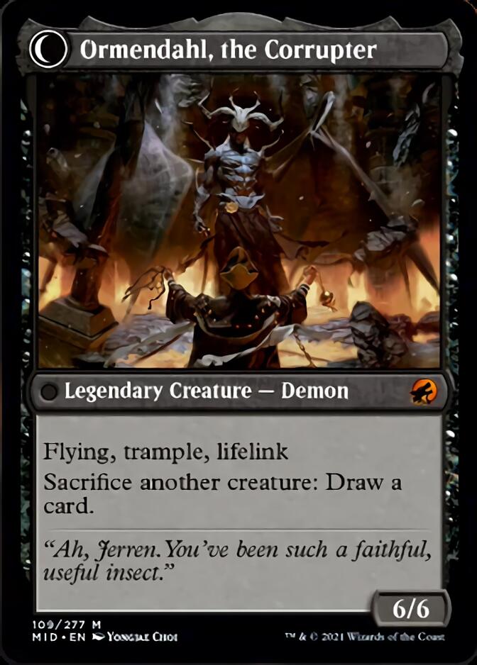 Jerren, Corrupted Bishop // Ormendahl, the Corrupted [Innistrad: Midnight Hunt] | Jack's On Queen