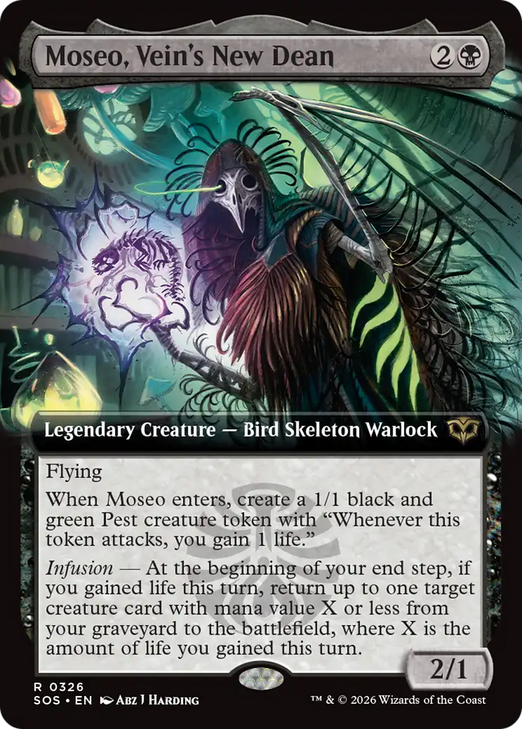 Moseo, Vein's New Dean (Extended Art) [Secrets of Strixhaven] | Jack's On Queen